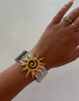 Gold Sun Statement Cuff Bracelet