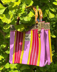 Muno - Nylon Mini Bag with Bamboo Handle - Berry Twist