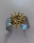 Gold Sun Statement Cuff Bracelet