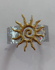 Gold Sun Statement Cuff Bracelet