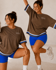 womens oversized tee - Mocha by The Fit Collection, view 7