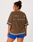 womens oversized tee - Mocha by The Fit Collection, view 4