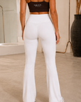 womens flare pants - White by The Fit Collection, view 2