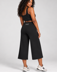Capri Wide Leg Pants - Black