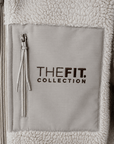 womens sherpa jacket - Cream by The Fit Collection, view 3