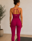 womens sculpt singlet - Berry Fuchsia by The Fit Collection, view 4