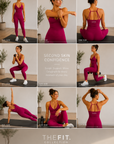 womens sculpt singlet - Berry Fuchsia by The Fit Collection, view 5