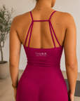 womens sculpt singlet - Berry Fuchsia by The Fit Collection, view 1