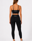 womens strappy cropped singlet - Jet Black by The Fit Collection, view 4