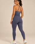 womens strappy singlet - Charcoal Gray by The Fit Collection, view 7