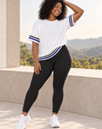 womens high waisted leggings - Jet Black by The Fit Collection, view 3