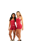 The Fit Sculpt Contrast-Trim Singlet – Red with White Detailing