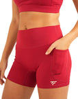 The Fit Sculpt High-Rise Bike Shorts – Cherry Red
