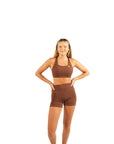 The Fit Sculpt High-Rise Bike Shorts – Chocolate Brown