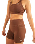 The Fit Sculpt High-Rise Bike Shorts – Chocolate Brown