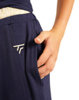 The Fit Sailor Blue & Cream Drawstring Lounge Pants