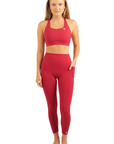 The Fit Sculpt High-Rise Pocket Leggings – Red