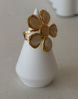 Golden Bloom Petal Ring – Statement Floral Design