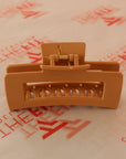 Rectangle Matte Hair Clip – Nude