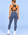 Athletic Club, High-Waisted Leggings - Slate Blue