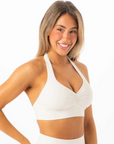 RYDERWEAR NKD Scrunch Halter Bra - Vanilla