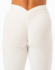 RYDERWEAR NKD V Scrunch Leggings - Vanilla