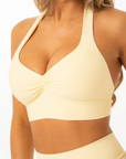 RYDERWEAR NKD Scrunch Halter Bra - Limoncello