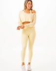 RYDERWEAR NKD V Scrunch Leggings with pocket - Limoncello