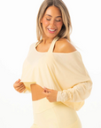 RYDERWEAR Slouchy Off Shoulder Top - Limoncello