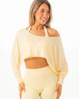 RYDERWEAR Slouchy Off Shoulder Top - Limoncello