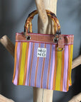 Muno - Nylon Mini Bag with Bamboo Handle - Citrus Candy