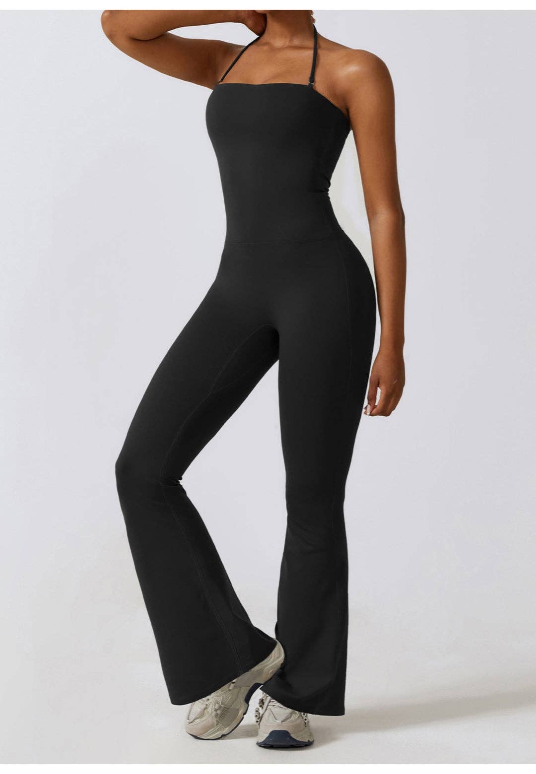 Active by Anna-Kaci - Shirred High Waist Flared Leggings