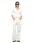 JACANDMOOKI - Women's Harlow Henley - Ivory