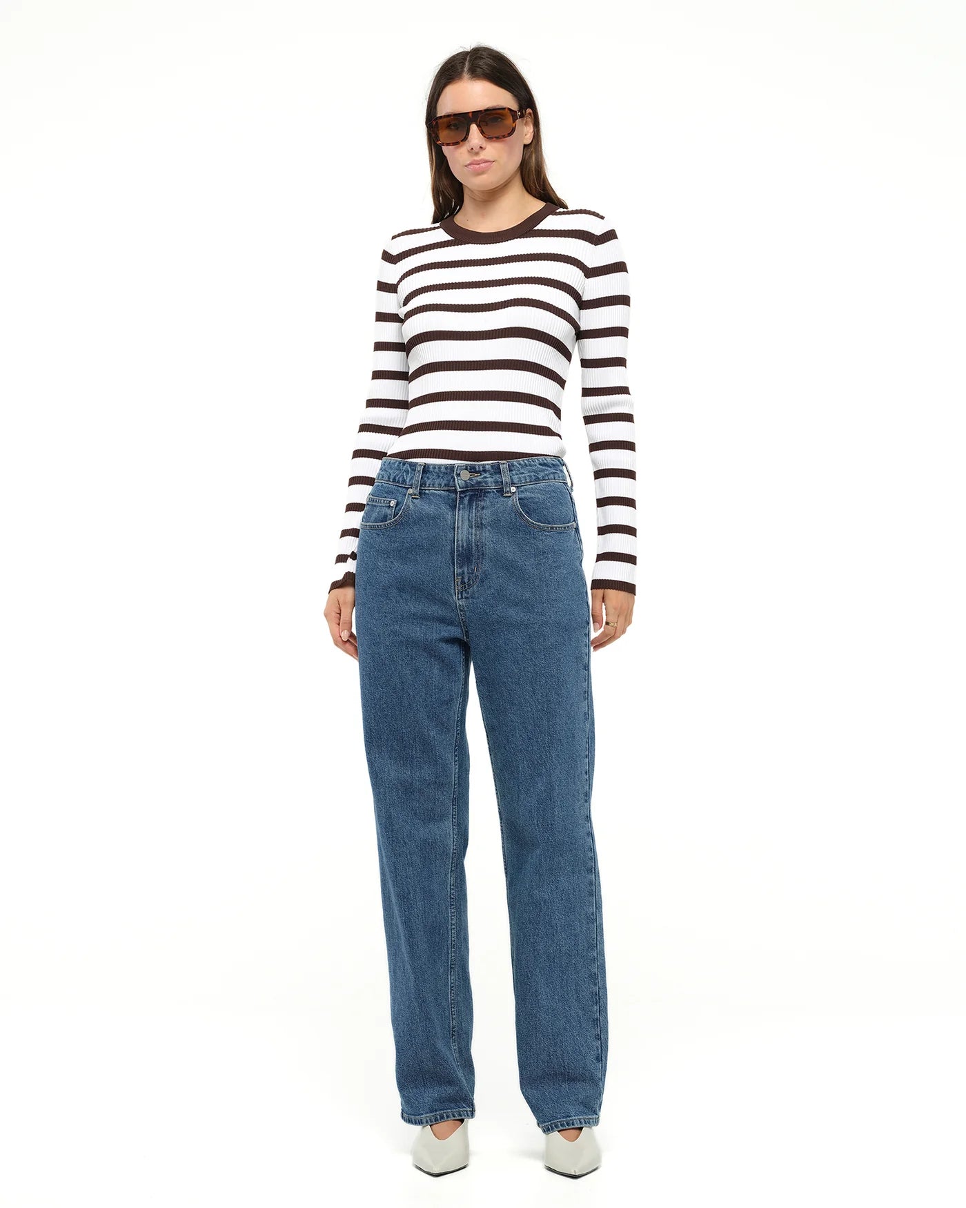Jac and Mooki - Amelie Knit - Espresso Stripe