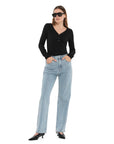 JACANDMOOKI - Women's Harlow Henley - Black