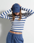 JACANDMOOKI - Women's Amelie Knit - Galaxy Blue Stripe
