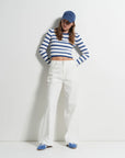 JACANDMOOKI - Women's Amelie Knit - Galaxy Blue Stripe
