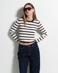 JACANDMOOKI - Women's Amelie Knit - Espresso Stripe