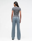 JACANDMOOKI - Women's ISABEL RIB TEE - NAVY STRIPE Navy stripe