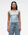 JACANDMOOKI - Women's LUCIA TANK - BLUE GROTTO STRIPE Blue Grotto Stripe