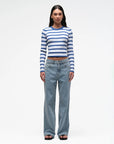 JACANDMOOKI - Women's Amelie Knit - Galaxy Blue Stripe