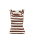 JACANDMOOKI - Women's LUCIA TANK - TIRAMISU STRIPE Tiramisu Stripe