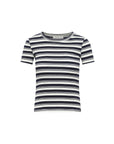 JACANDMOOKI - Women's ISABEL RIB TEE - NAVY STRIPE Navy stripe