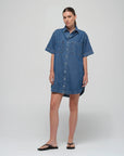JACANDMOOKI Women's ALESSIA DRESS Mid Indigo