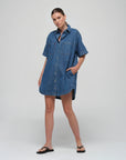 JACANDMOOKI Women's ALESSIA DRESS Mid Indigo