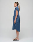 JACANDMOOKI - Women's VALENTINA DRESS Mid Indigo