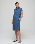 JACANDMOOKI - Women's VALENTINA DRESS Mid Indigo