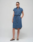 JACANDMOOKI - Women's VALENTINA DRESS Mid Indigo