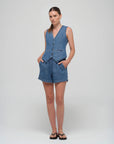 JACANDMOOKI - Women's ALLEGRA VEST Mid Indigo