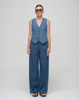 JACANDMOOKI - Women's ALLEGRA VEST Mid Indigo